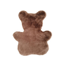 Super soft special lovely shaped rabbit fur area rug for kids room or sofa